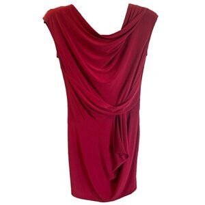 Michael Kors Women's Fuchsia Wrap Bodycon Midi Dress, Small